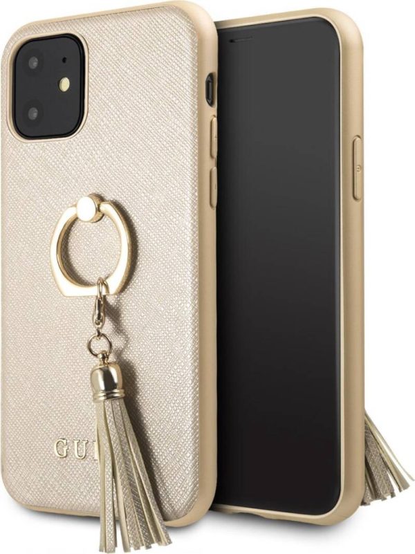 Guess - IPhone Xs Max - Backcase - goud met ring ? Goud / IPhone XS Max