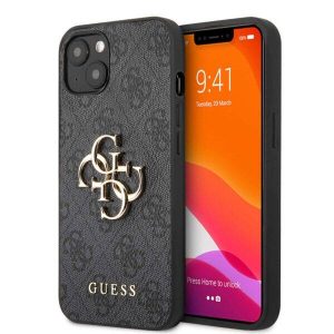 Guess - backcase - iPhone 13 pro / zwart / goud logo ? Zwart / IPhone 13 pro