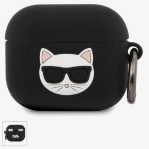 Karl Lagerfeld AirPod 3 Case - zwart - Choupette - Sillicone