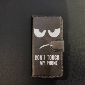 IPhone 6/6S / Don?t touch my phone. bookcase/hoesje zwart