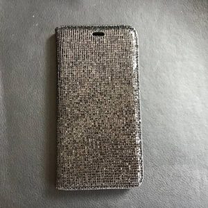 iPhone 7+/8+ - Bookcase -  zwart-glitter