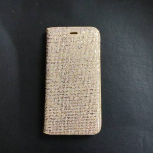 iPhone 7+/8+ - Bookcase - magneet-  goud-glitter