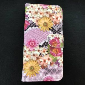 Samsung Galaxy S9 plus  - Bookcase - hoesje - zomer - bloemen - roze - geel ? Samsung S9 plus