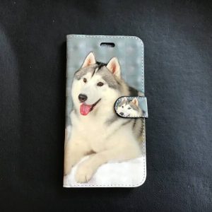 iPhone 7+ / 8+ -  Bookcase - hond / husky ? IPhone 7+ / iPhone 8+