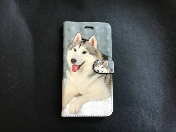 iPhone 7+ / 8+ -  Bookcase - hond / husky ? IPhone 7+ / iPhone 8+