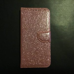 Samsung S7 edge - Bookcase  / roze - glitter