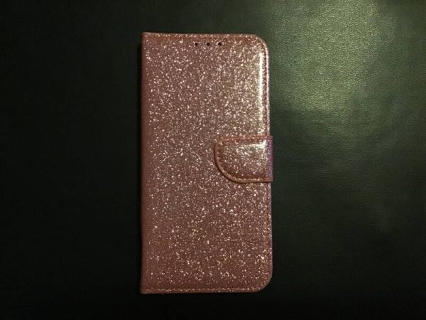 Samsung S7 edge - Bookcase  / roze - glitter