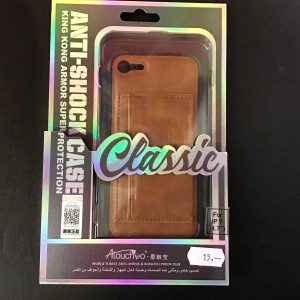 iPhone 7/8 - Backcase met pasvakje / bruin