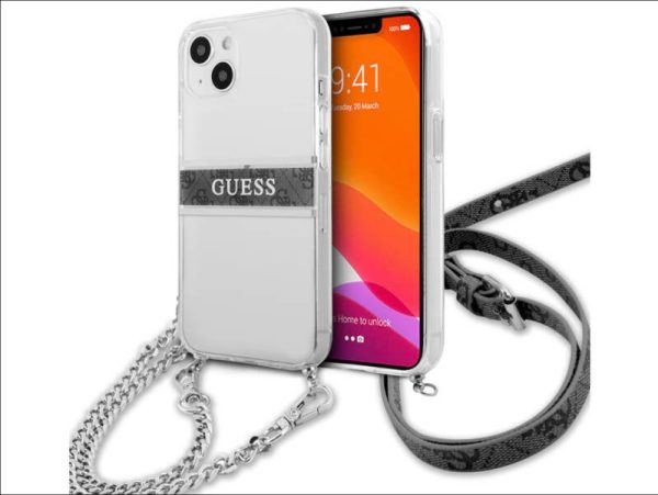 Guess - iPhone 13 - Backcase met ketting/ band - siliconen