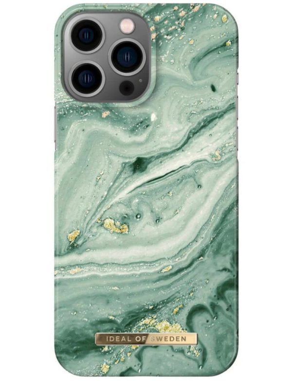 Guess - iPhone 13 Pro Max - Backcase - groen-marmer