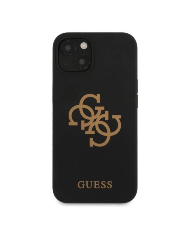 Guess - iPhone 13 mini - Backcase - zwart-goud