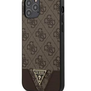 Guess - IPhone 12 / 12 pro - Backcase - bruin - print