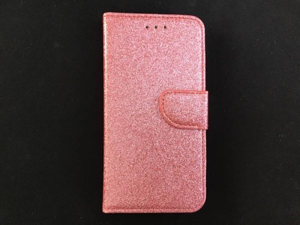 iPhone 7G / 8G - Bookcase - roze / glitter