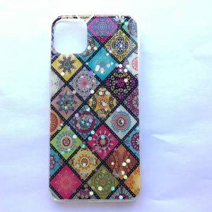 iPhone 11 Pro Max - TPU - hoesje  - ruit / glitter /  kleuren