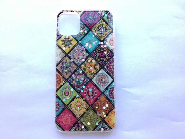 iPhone 11 Pro Max - TPU - hoesje  - ruit / glitter /  kleuren