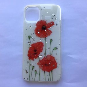 iPhone 11 Pro - hoesje - TPU - roos / glitter / wit