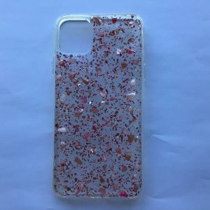 iPhone 11 Pro Max - hoesje - TPU - roze / steentjes / glitter