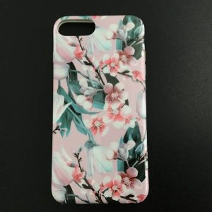 iPhone 7+ of 8+ # Backcase # hoesje # roze # bloemen