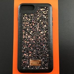 iPhone 7+/8+ # Backcase # hoesje # zwart - glitter # xssive