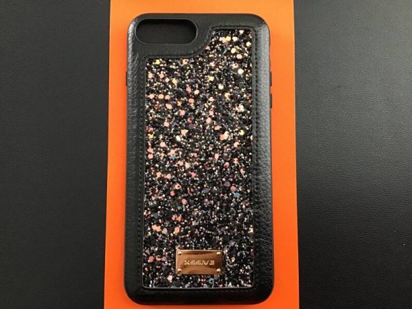 iPhone 7+/8+ # Backcase # hoesje # zwart - glitter # xssive