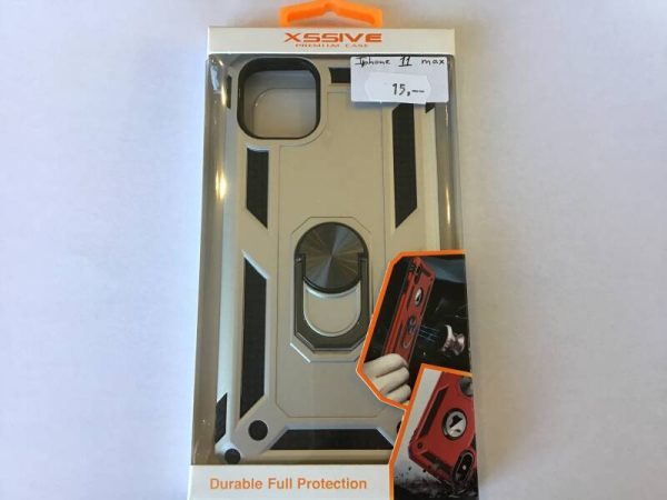 iPhone 11 Pro Max #backcase #hoesje #magneet #ring #zilver