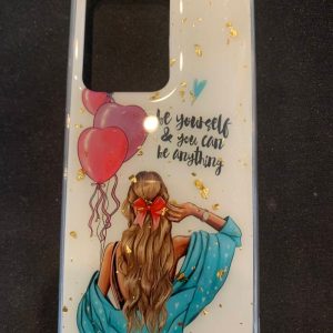 Samsung S20 plus - Backcase - TPU - Be Yourself - goud - glitter